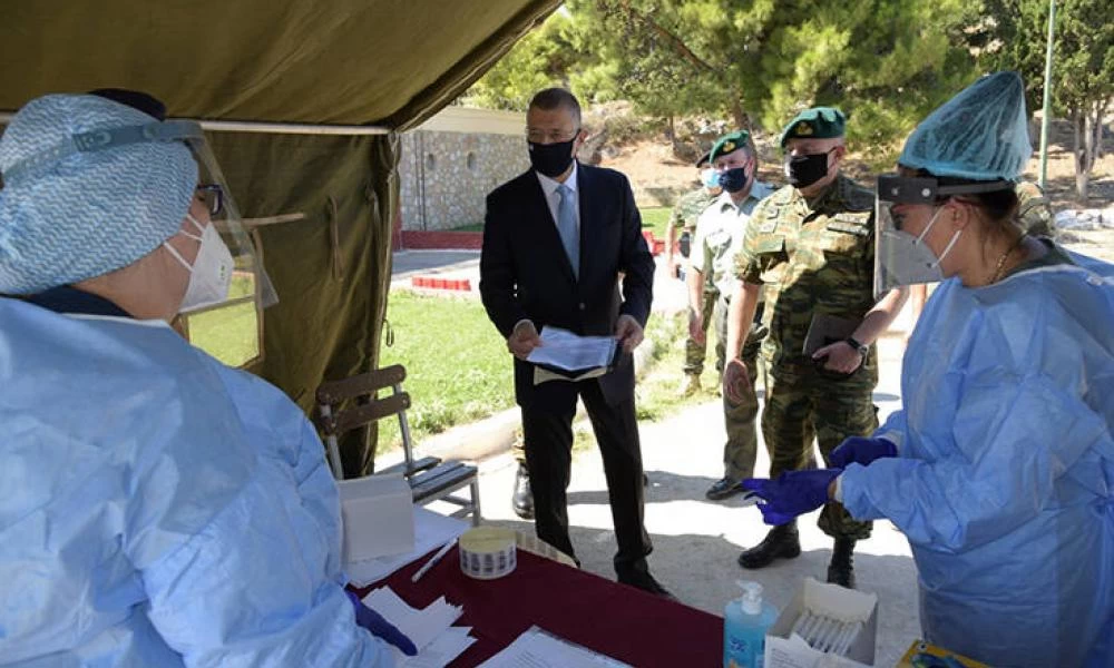 Επιθεώρηση Στεφανή για την τήρηση μέτρων προστασίας των νεοσύλλεκτων